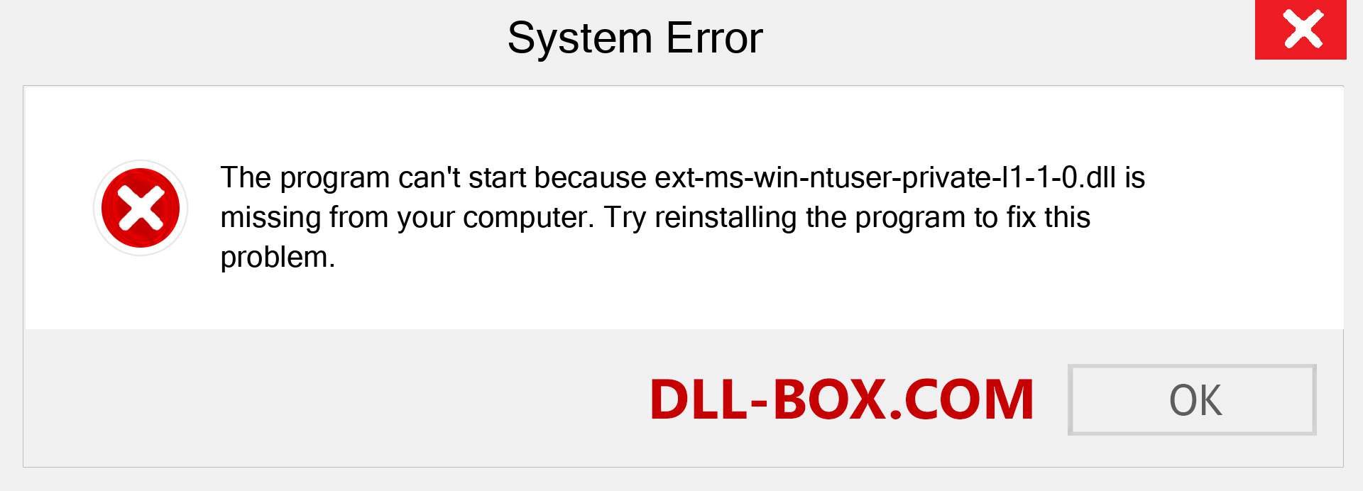  ext-ms-win-ntuser-private-l1-1-0.dll file is missing?. Download for Windows 7, 8, 10 - Fix  ext-ms-win-ntuser-private-l1-1-0 dll Missing Error on Windows, photos, images